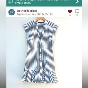 Veronica Beard Avella Striped Mini Dress SZ 6